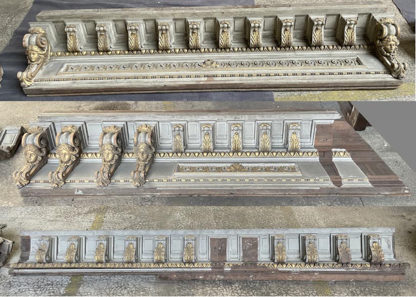 René Gaillard (architect), Aimé Octobre (sculptor), Regency-Style Painted and Gilded Woodwork, 1919-11