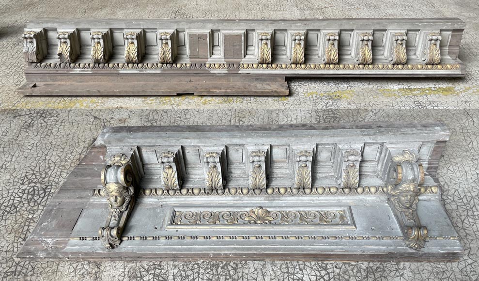 René Gaillard (architect), Aimé Octobre (sculptor), Regency-Style Painted and Gilded Woodwork, 1919-13