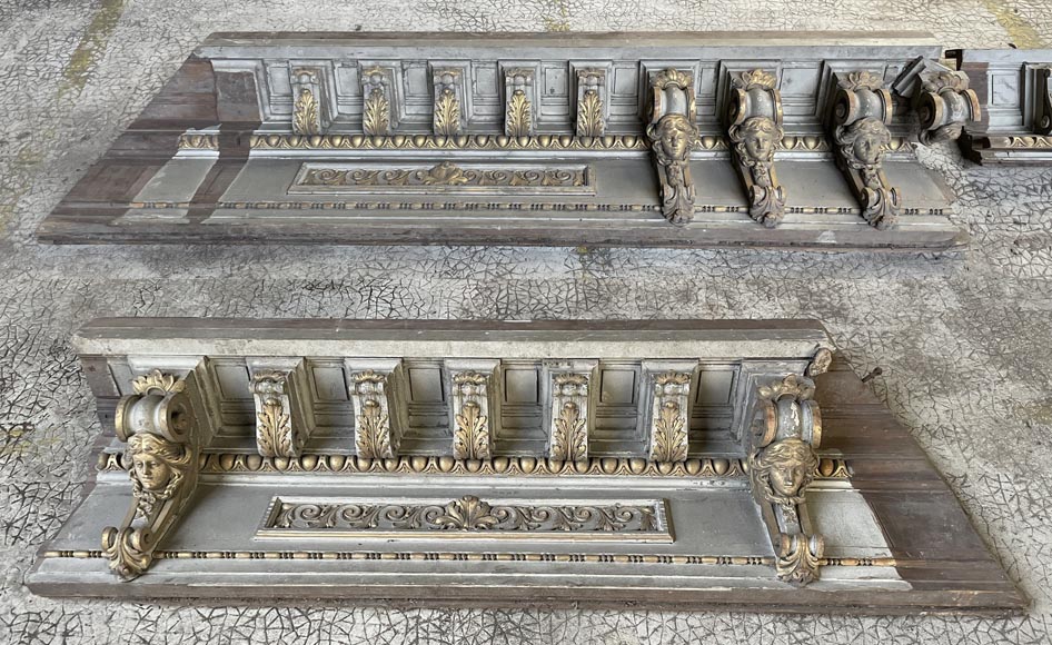 René Gaillard (architect), Aimé Octobre (sculptor), Regency-Style Painted and Gilded Woodwork, 1919-14