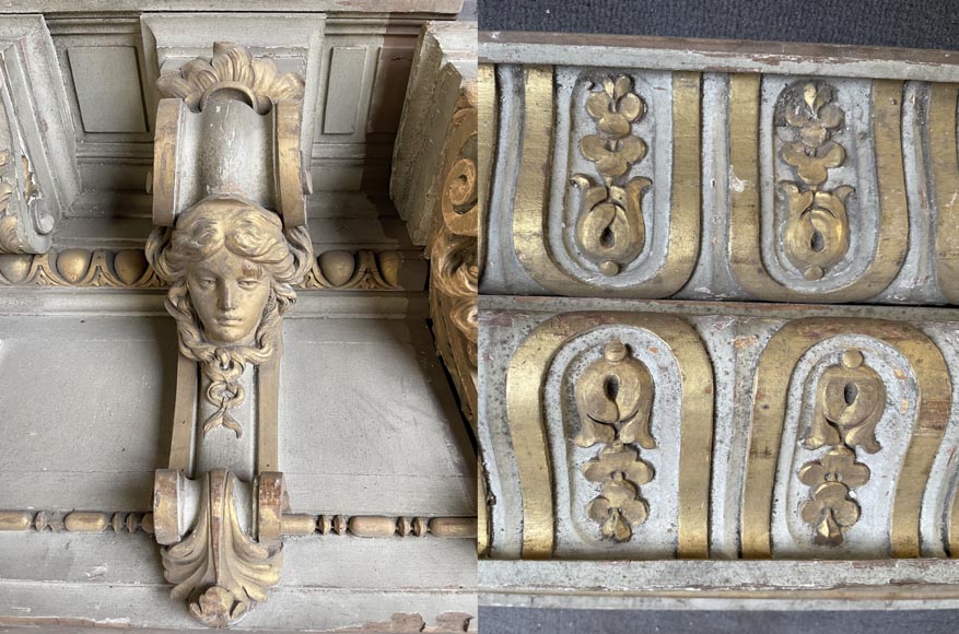 René Gaillard (architect), Aimé Octobre (sculptor), Regency-Style Painted and Gilded Woodwork, 1919-17