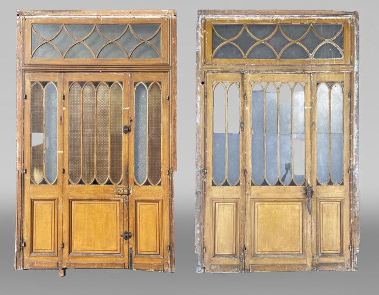 Pair of Triple Doors with Glazed Frame – Circa 1900-0