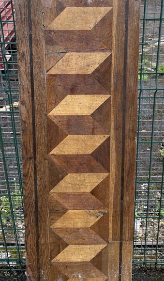 Napoleon III Parquet Friezes – 3.4 m² – Interlaced Diamond Motif with Black Border-3