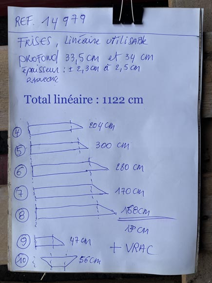 Napoleon III Parquet Friezes – 3.4 m² – Interlaced Diamond Motif with Black Border-5