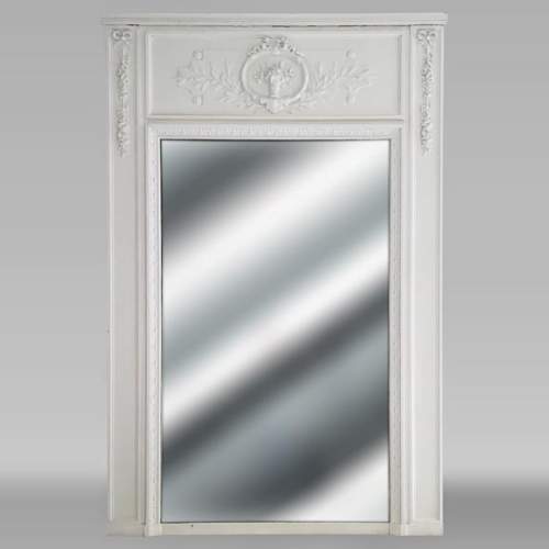 Louis XVI style trumeau adorned with a fruit basket