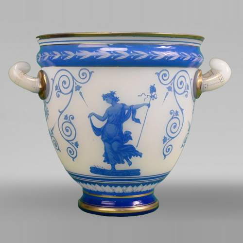 BACCARAT, Crystal Vase with Neo-Greek Decoration, circa 1867