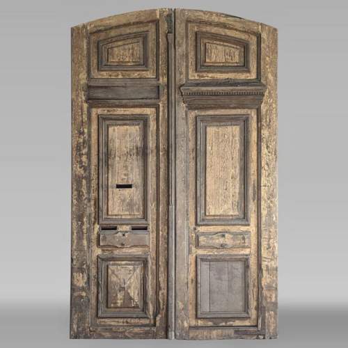 Large oak double door