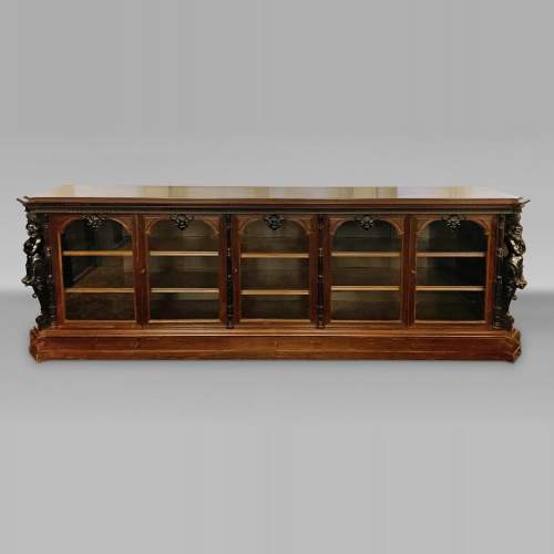 Louis-Édouard LEMARCHAND - Napoleon III low bookcase About 1850