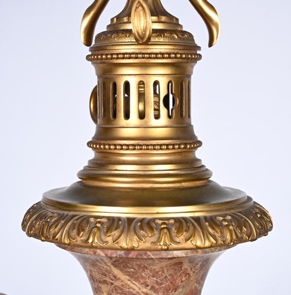 Napoléon III Lamp in Sarrancolin Marble, modern base-6