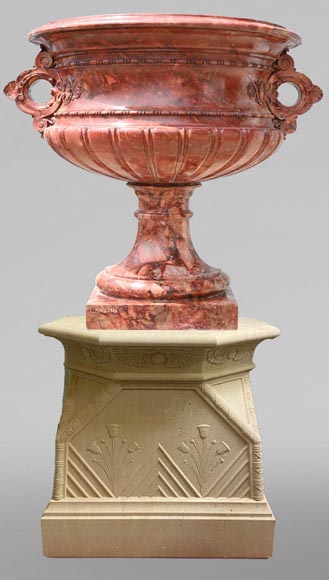 Jules CANTINI, Large Urn in Numidia Red Breccia Marble,second half of the 19th century-0