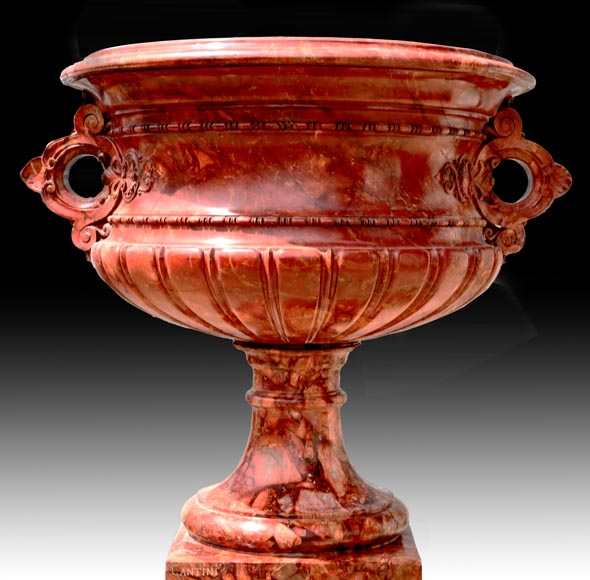 Jules CANTINI, Large Urn in Numidia Red Breccia Marble,second half of the 19th century-7