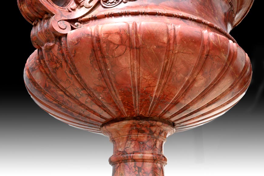 Jules CANTINI, Large Urn in Numidia Red Breccia Marble,second half of the 19th century-9