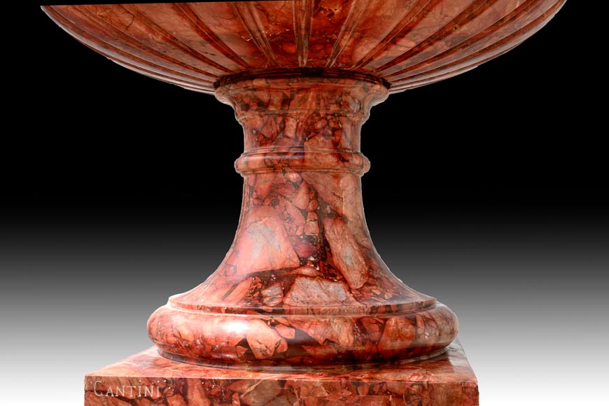 Jules CANTINI, Large Urn in Numidia Red Breccia Marble,second half of the 19th century-10