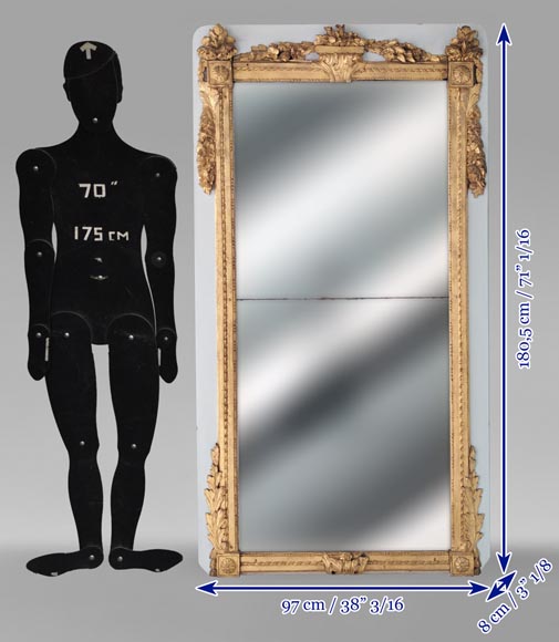 Louis XVI period gilded trumeau-8