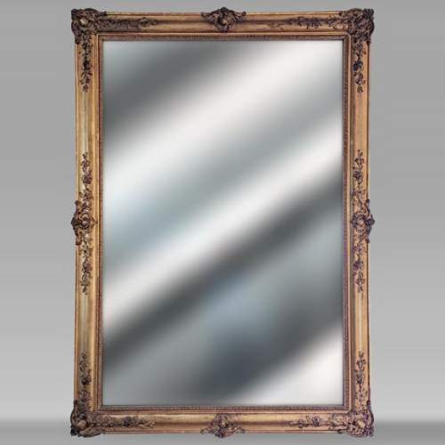 Napoleon III-style gilded trumeau with plant ornaments