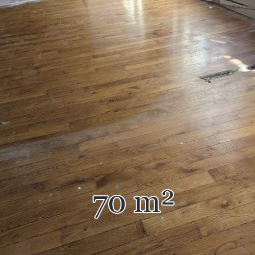 Approx. 70 m² of linear parquet flooring