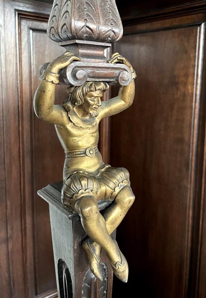 Aimé Millet (1819–1891) — Large Neo-Renaissance cabinet in walnut and gilt bronze Aimé Millet (1819–1891) — Large Neo-Renaissance cabinet in walnut and gilt bronze-6