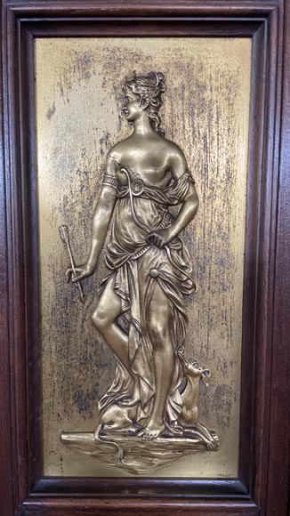 Aimé Millet (1819–1891) — Large Neo-Renaissance cabinet in walnut and gilt bronze Aimé Millet (1819–1891) — Large Neo-Renaissance cabinet in walnut and gilt bronze-10