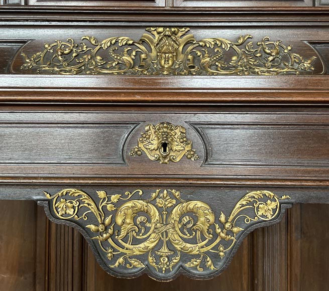 Aimé Millet (1819–1891) — Large Neo-Renaissance cabinet in walnut and gilt bronze Aimé Millet (1819–1891) — Large Neo-Renaissance cabinet in walnut and gilt bronze-12