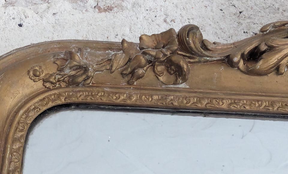 Louis XV style palmette trumeau painted in bronzin Louis XV style palmette trumeau painted in bronzin-3