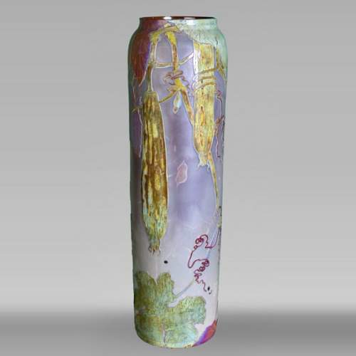 Clain & Perrier - Glass Paste Vase Decorated With Coloquintes, Circa 1900