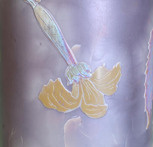 Clain & Perrier - Glass Paste Vase Decorated With Coloquintes, Circa 1900-9