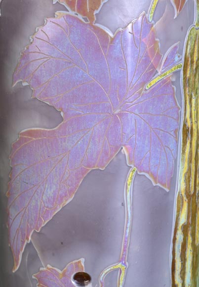 Clain & Perrier - Glass Paste Vase Decorated With Coloquintes, Circa 1900-13