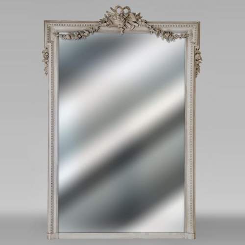 Louis XVI-style trumeau with musical instruments