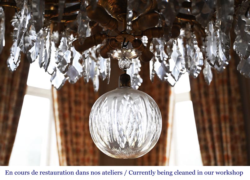 Twenty-four light-arm chandelier decorated with crystals-5