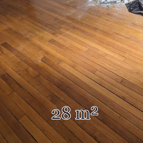 Approx. 28 m² of linear parquet flooring