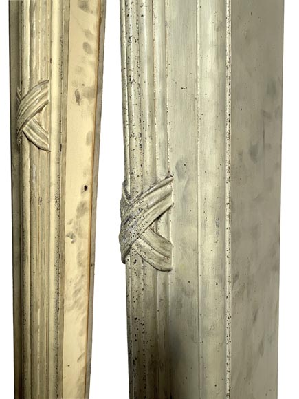 Set of Three Carved Wooden Curtain Boxes, Louis XVI Period-7