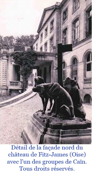 Auguste-Nicolas CAÏN, two monumental bronze groups, original stone bases, 1893-16