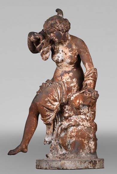 DUCEL Foundry after Pierre LOISON, Young Girl with a Conch, middle of the 19th century-7