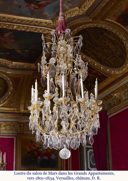 Pair of modern crystal chandeliers, Versailles models-2