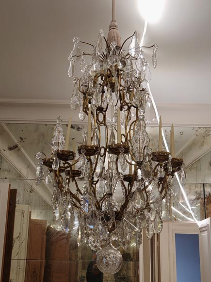 Pair of modern crystal chandeliers, Versailles models-3