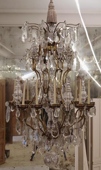 Pair of modern crystal chandeliers, Versailles models-4