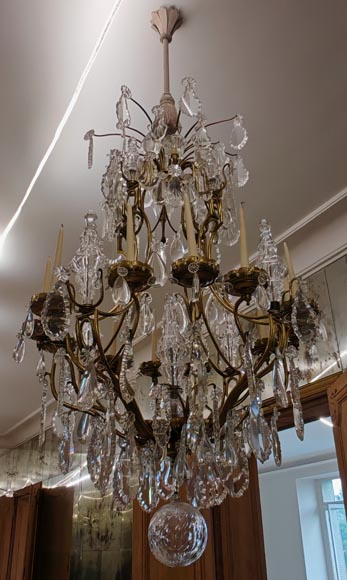 Pair of modern crystal chandeliers, Versailles models-5