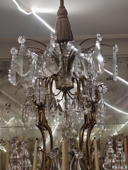 Pair of modern crystal chandeliers, Versailles models-8