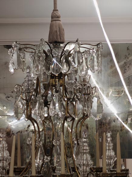 Pair of modern crystal chandeliers, Versailles models-9