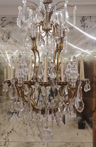Pair of modern crystal chandeliers, Versailles models-10