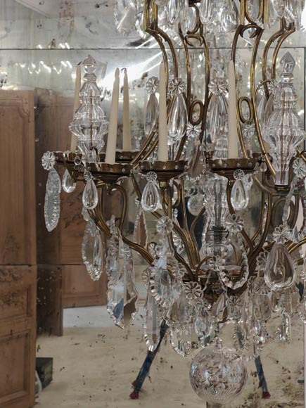 Pair of modern crystal chandeliers, Versailles models-11