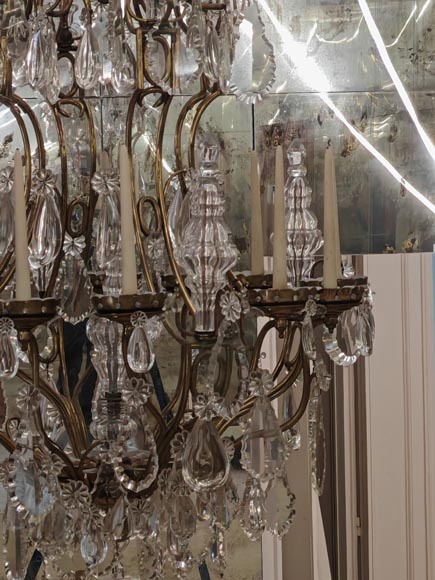 Pair of modern crystal chandeliers, Versailles models-12