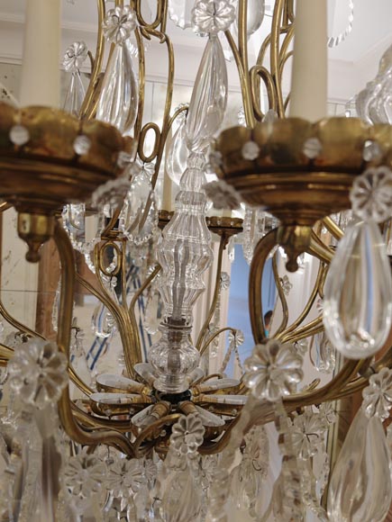Pair of modern crystal chandeliers, Versailles models-15