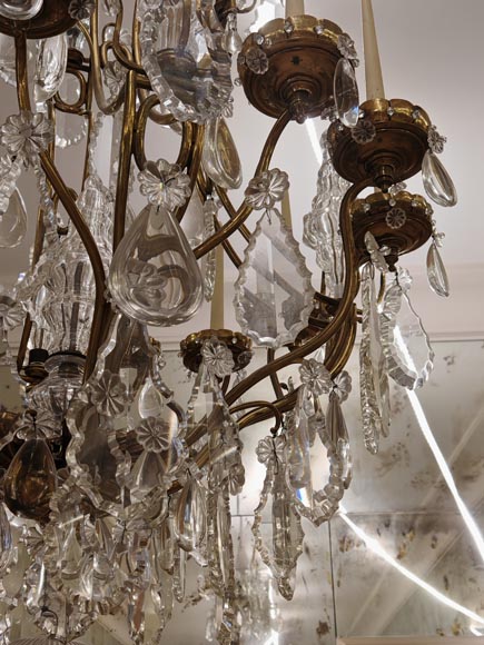 Pair of modern crystal chandeliers, Versailles models-17