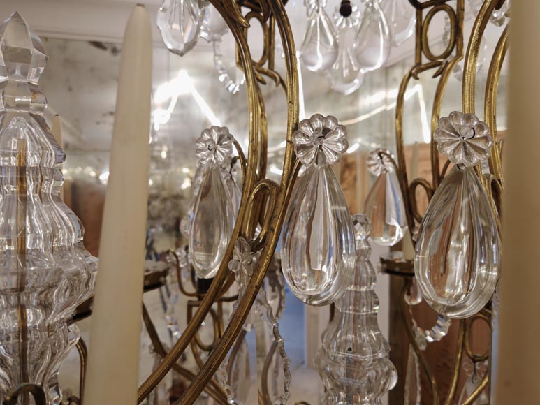 Pair of modern crystal chandeliers, Versailles models-18