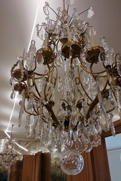Pair of modern crystal chandeliers, Versailles models-19