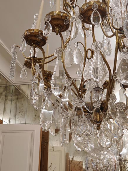 Pair of modern crystal chandeliers, Versailles models-20