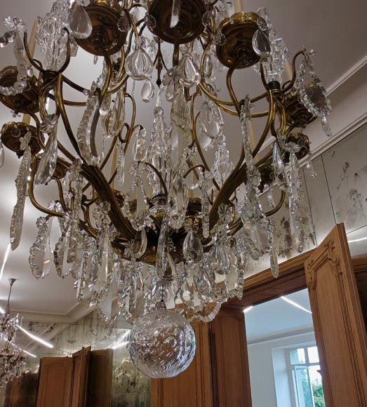 Pair of modern crystal chandeliers, Versailles models-21
