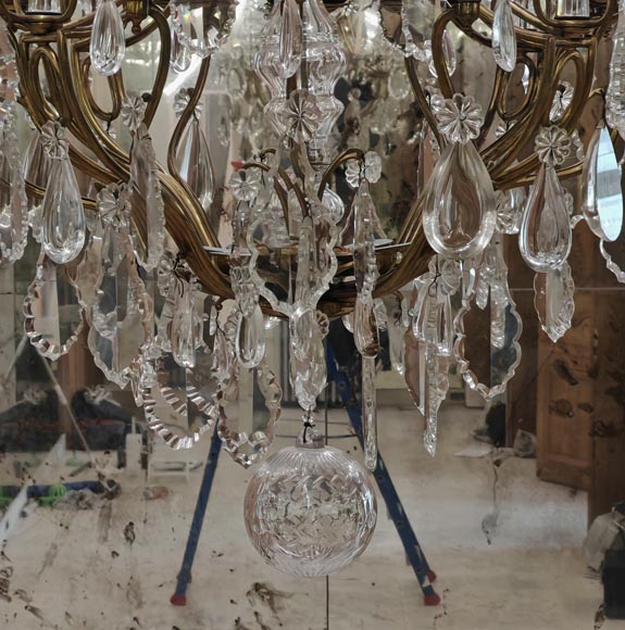Pair of modern crystal chandeliers, Versailles models-24