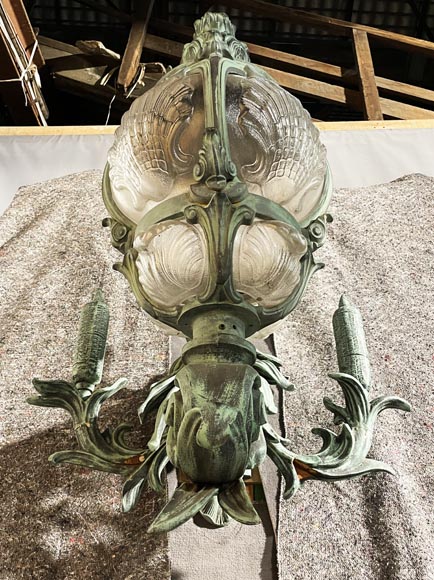 4 cast iron wall lights, based on models from the Pont Alexandre III-3