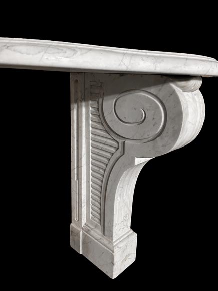 Pair of Consoles in Carrara Marble-3